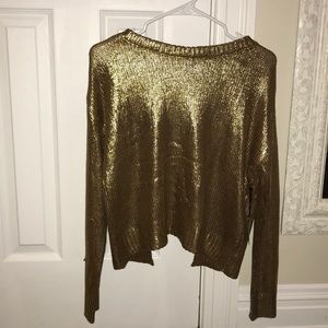 Gold/Bronze OPEN BACK silky soft sweater